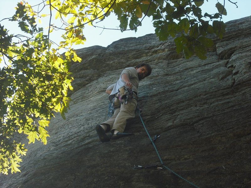 Standing at the last bolt.