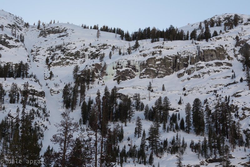 Beta photo: Skiing on the left, ice on the right