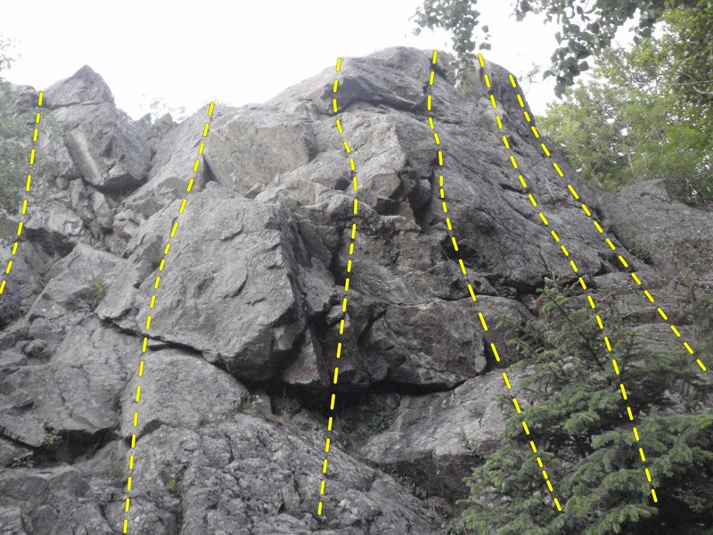 This is a Topo of Upper Crack In The Woods