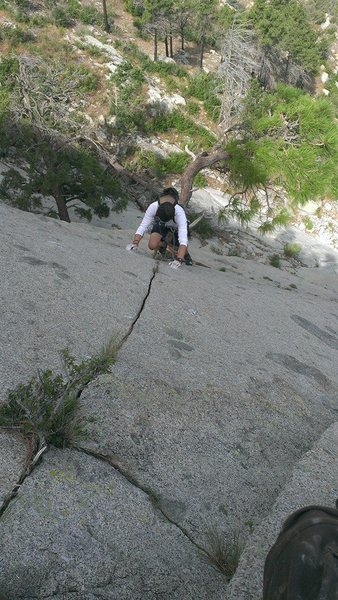 Adam on pitch one splitter no rope