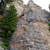 The Tilt-A-Whirl Crag of Lake Point. Fun, easy slab routes with comfortable bolt spacing. Great place for new leaders!