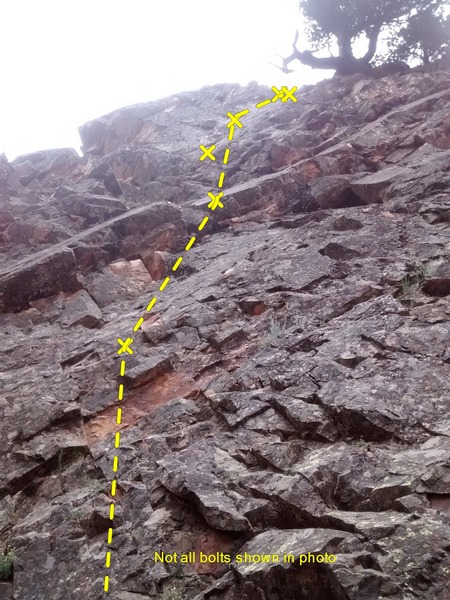 Start of the route. If you start going up a talus slope, you haven't gone far enough.