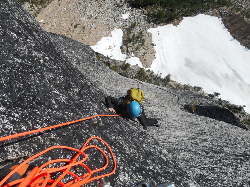 Leah Pappajohn following pitch 7. This is the end of the fist crack pitch.