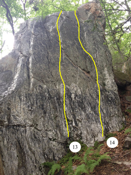 Piton Rock<br>
13: Nature Boy 5.2<br>
14: Nature Girl 5.3