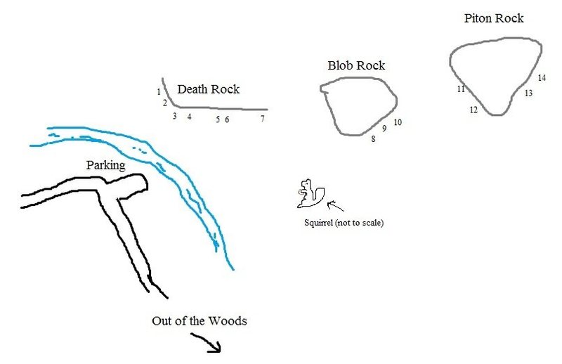 Overview of the cliffs in an awesome Microsoft Paint, hand-drawn, extra professional, super classy format, suitable for framing and hanging next to those great shots of El Capitan and Fitz Roy.