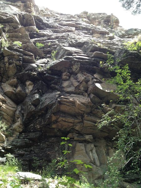 Bottom section/first bolts are very visible from here.