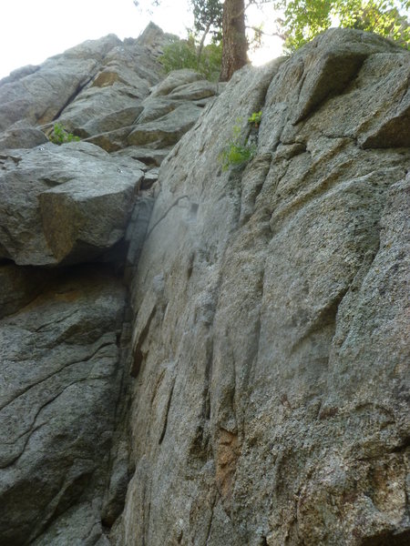 The route showing the "lonely" bolt.