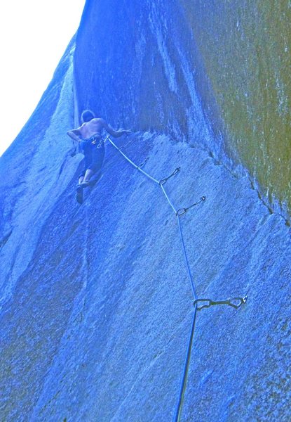 Near the top of P1 of Dana's Arch (11b).