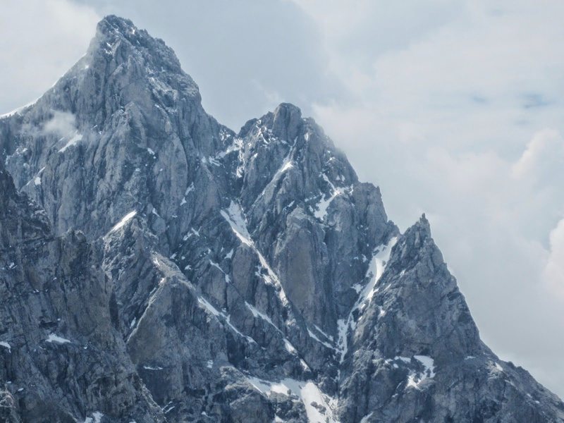 The left arm of the "V" in the photo is the Black Ice Couloir; the right is the Enclosure Ice Couloir.<br>
<br>
Teton Ranger Blog, July 12, 2014<br>
http://tetonclimbingenclosure.blogspot.ca/p/enclosure-couloir-2013.html
