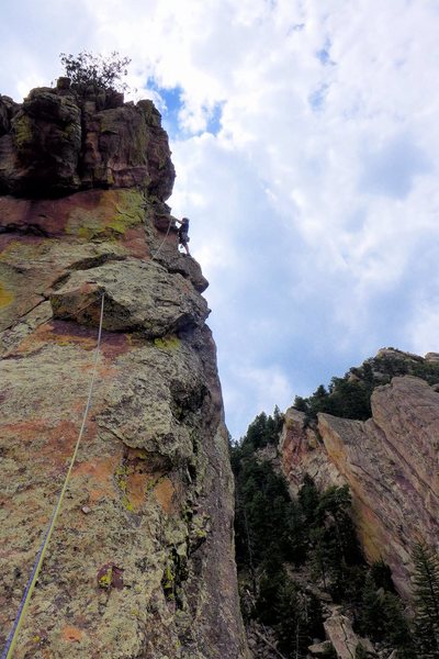 East Ridge. Kuba Musial on the exposed pitch 5.