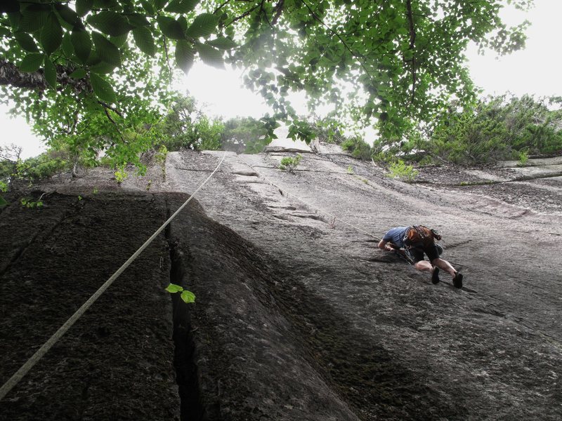 Climbing the incredible Beanstalk crack