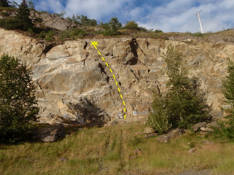 Look for the hanger with a cable on it to find this route.