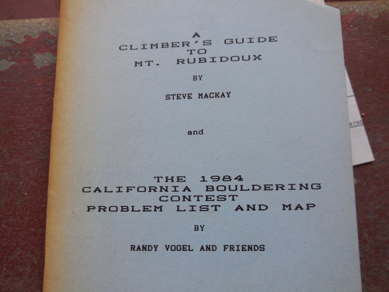 The 1976 (reprint 1988) Mt. Rubidoux Guide<br>
by Steve Mackay