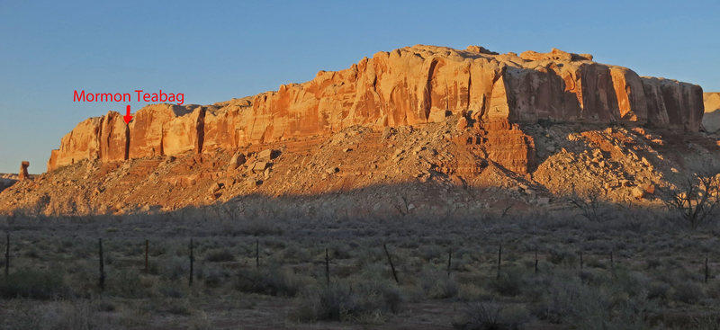 The route, as seen from the parking area.