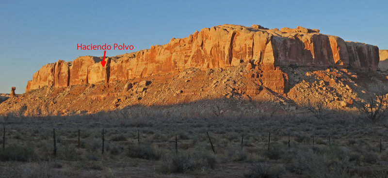The route, as seen from the parking area.