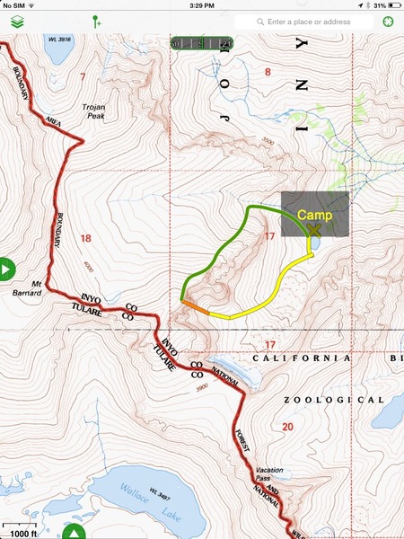 Topo Map with approach and decent Beta