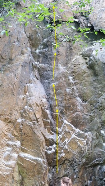 Route Line with arrows at bolts