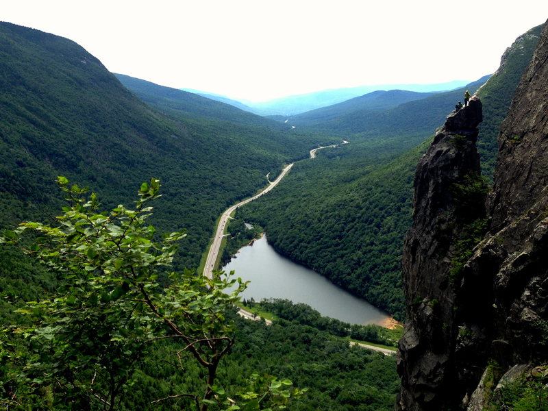 On the summit with Andrew. Best views of Franconia Notch are from this area!