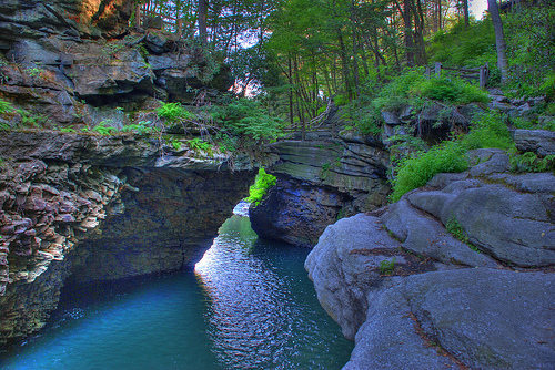 Gorge down the hill great for cool off jump.  Might be some deep water solos in there for some FA's...