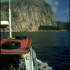 Motoring into the bay for the first time in 1994 aboard George Durnford's boat, Lady One.