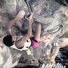 Metolius ad with Jim Karn on <em>The Heretic</em> (5.13b), City of Rocks <br>
<br>
Photo by Greg Epperson