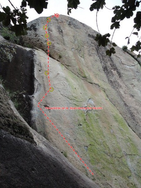 Picture of the route and Topo