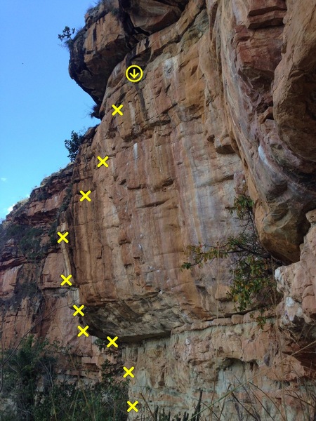 Lord Gales it's a long rout of sport climbing bolted in 2013 with a 13 a grade!