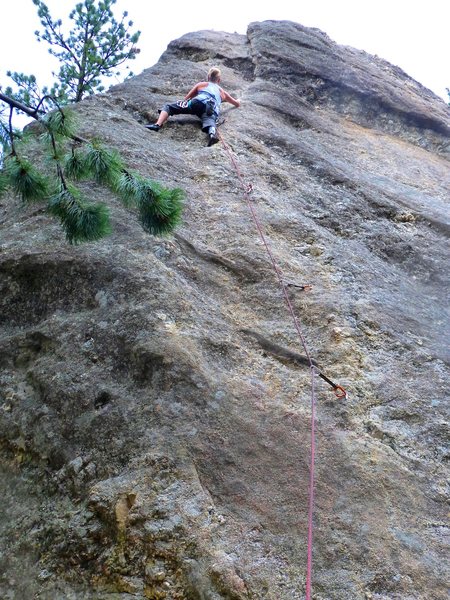 Good first lead w/ prosthetic leg...