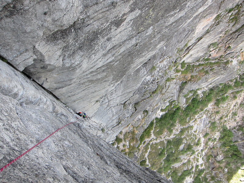 Looking down the super fun 2nd pitch