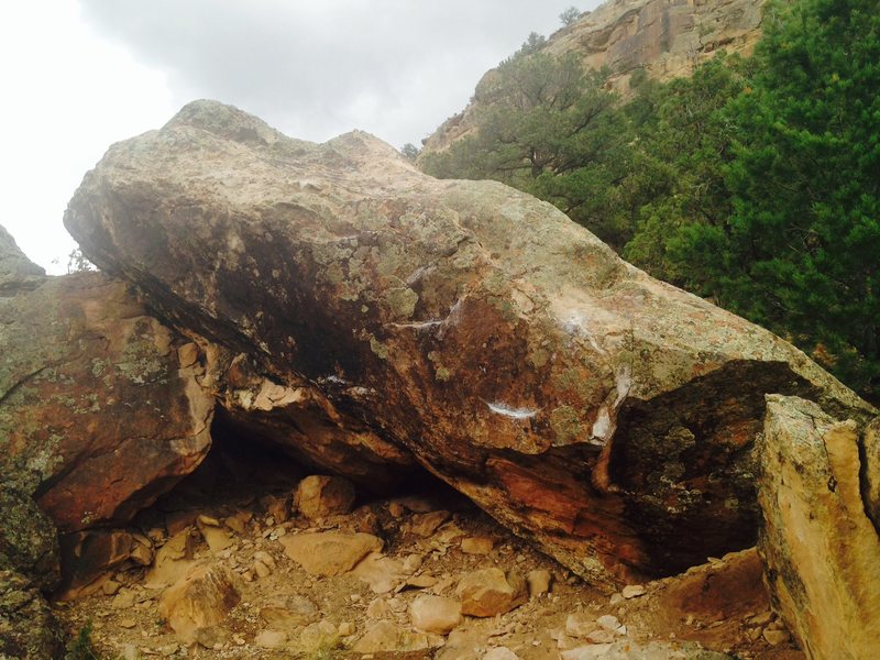 West face of Moral Humidity Boulder.