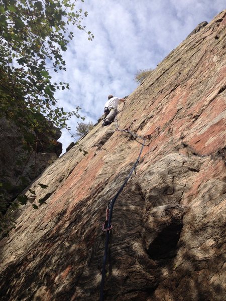 Mark about halfway up.
