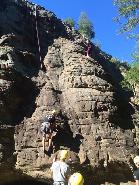 The SIUC Recreation Department and the Intro To Rock Climbing Class
