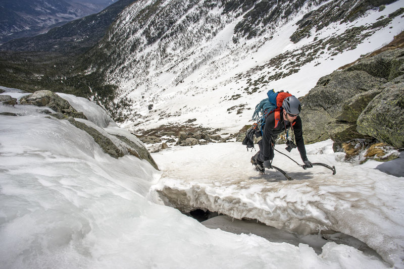 Me in Damnation gully (2014)<br>
Photo by Julien Pichette