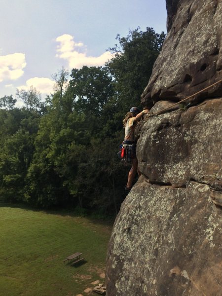 Heady Spuds continuing around the arete