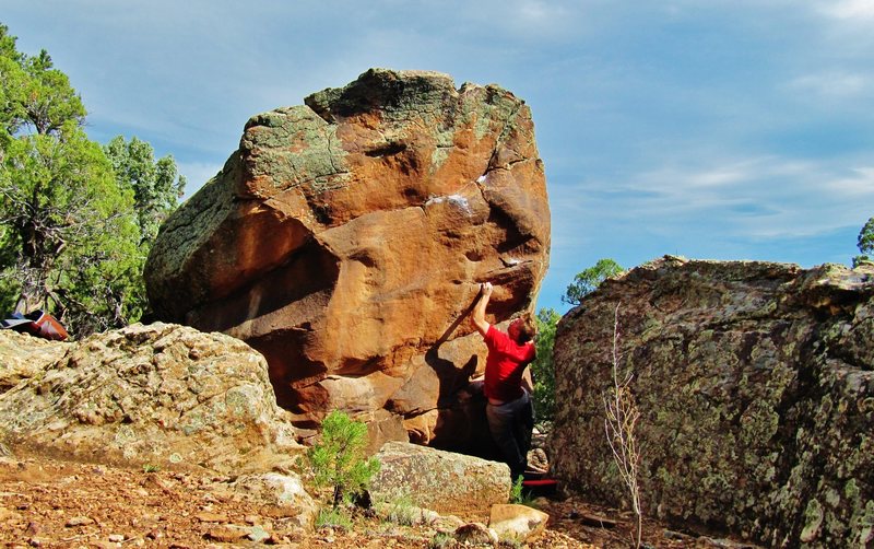 Making the first move to one of the best edges at Nine Mile.