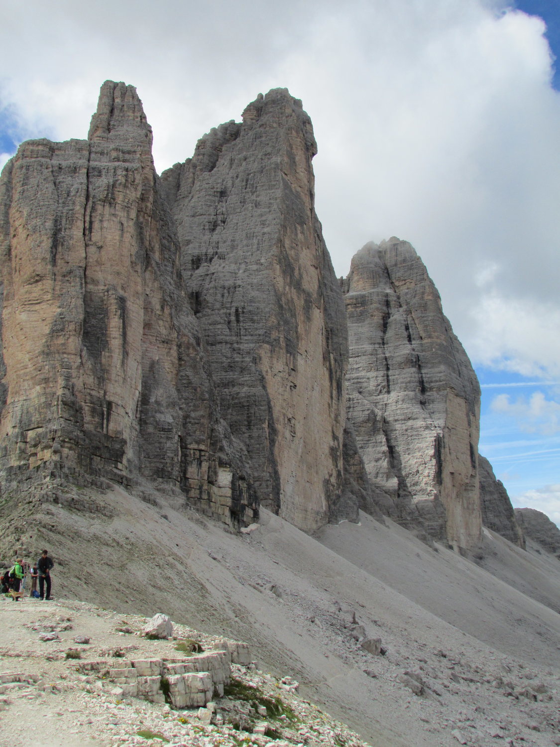 The mighty North Face of the Cima Grande is in the center.