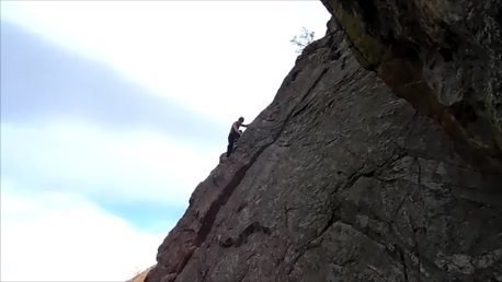 Arete from standing by dihedral route.