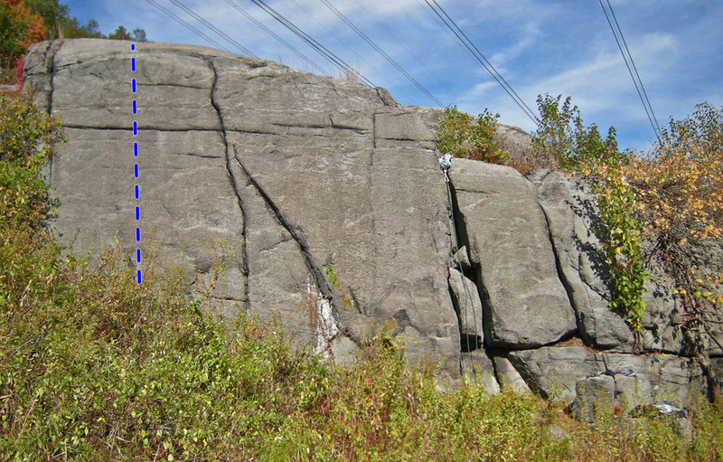 Static route drawn with blue line on High Electricity wall