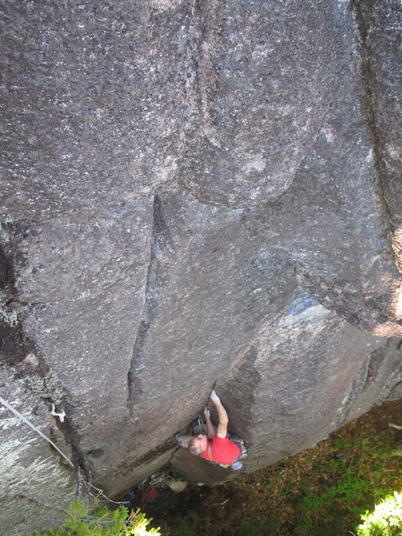 Tom Bowker in the starting corner. Photo by Mark Sprague