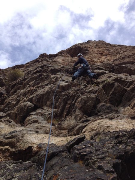 Jay on the first ascent.
