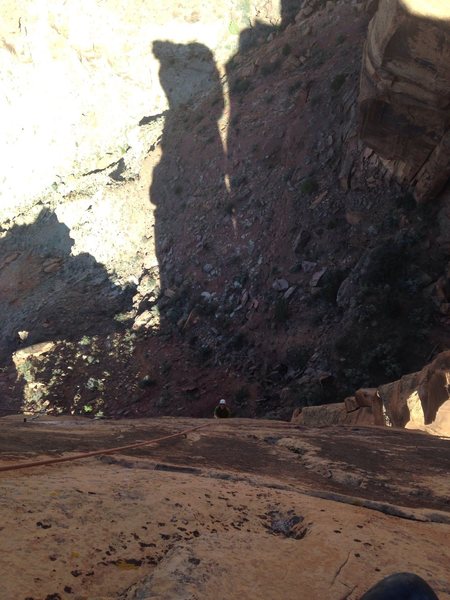 Jeff jugging the second pitch.