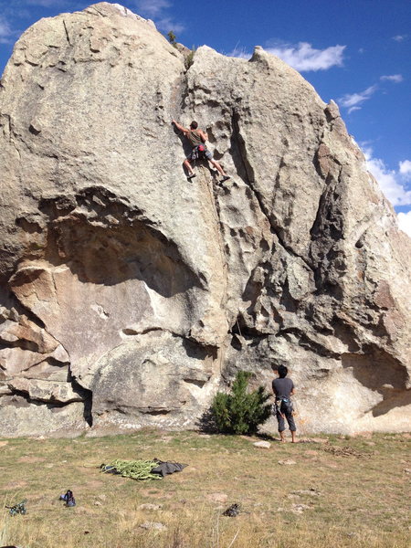 Ryan climbing.