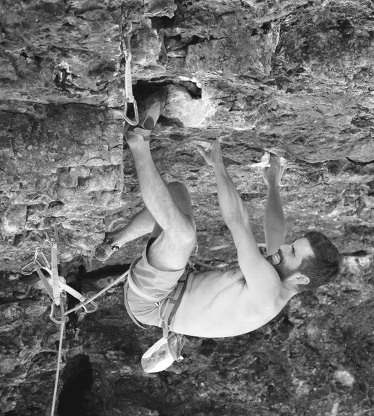 bob moving through the crux.