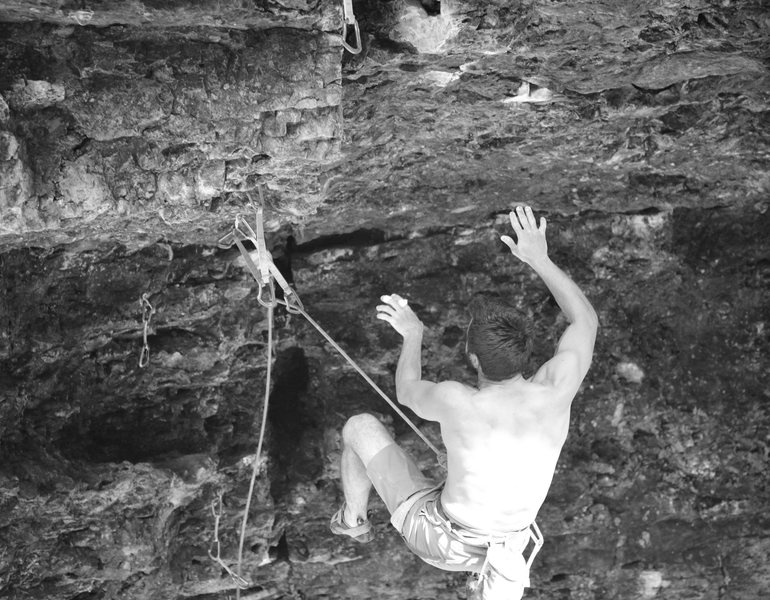 bob off the crux.