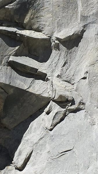 Rope from the base of alcove.