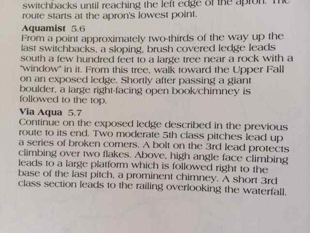 Meyers/Reid 1987 guide description of Aquamist and Via Aqua.