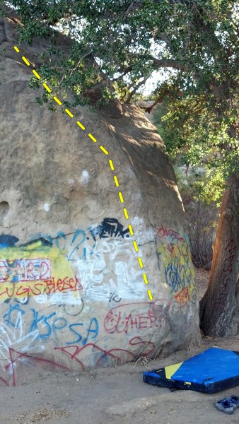 North West Arete - Left Side<br>
Just left of tree