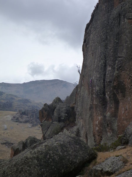 Jenny near the crux