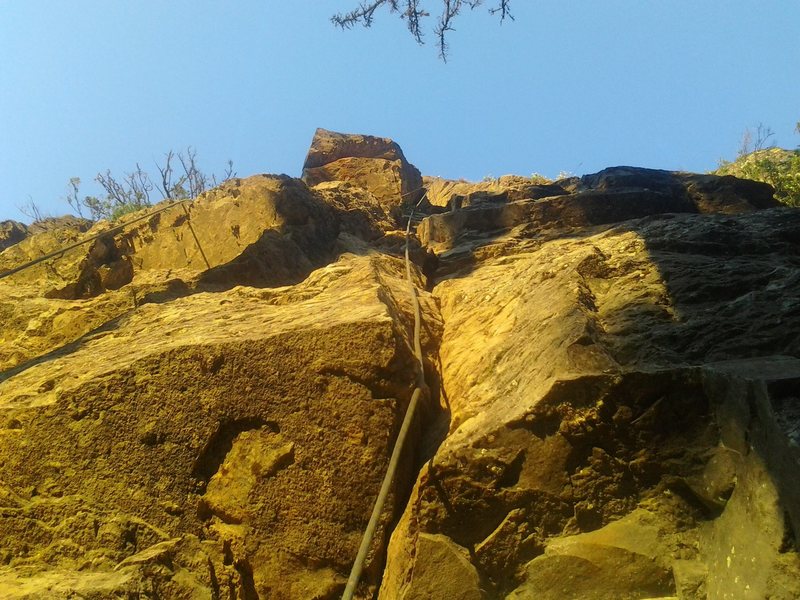 Contemplating the crux.