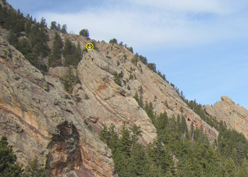 Tiny Tower as seen from the South. It is the center crag in this picture.